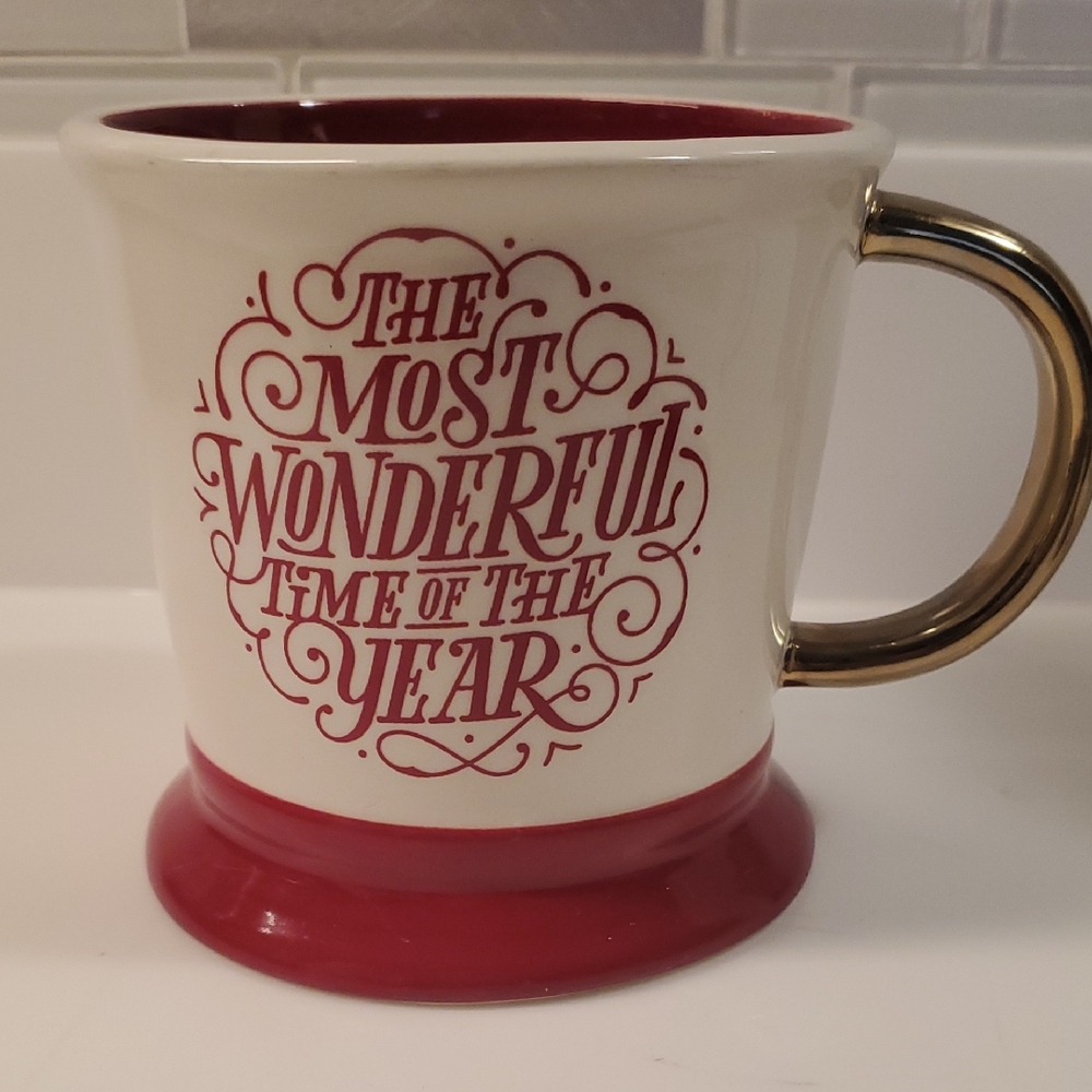 Hallmark Red and Gold Holiday Mug